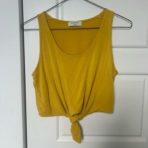 Babaton Yellow Tie-Knot Tank Top